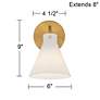 7_Possini Euro Cielo 9" High Warm Brass Wall Sconce Set of 2 more views
