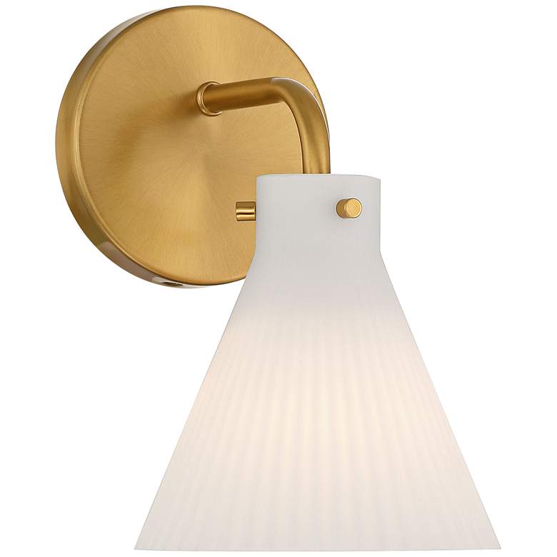 Image 1 Possini Euro Cielo 9" High Warm Brass Wall Sconce