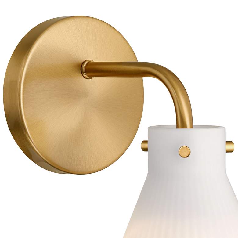 Image 2 Possini Euro Cielo 9" High Warm Brass Wall Sconce more views
