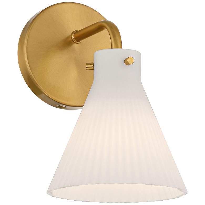 Image 4 Possini Euro Cielo 9" High Warm Brass Wall Sconce more views
