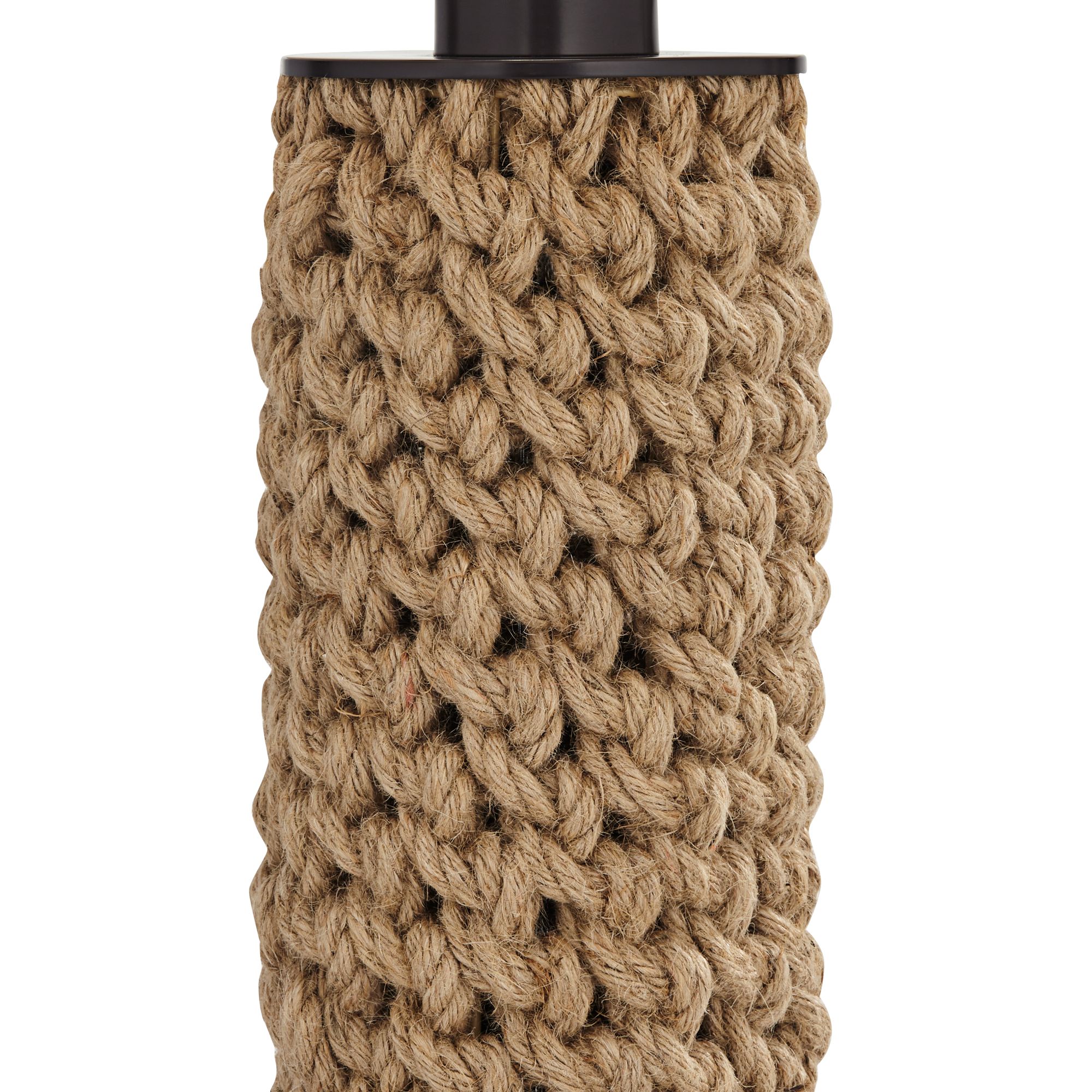 Image 6 Possini Euro Ciera Natural Bronze and Rope Wrapped Table Lamps Set of 2 more views