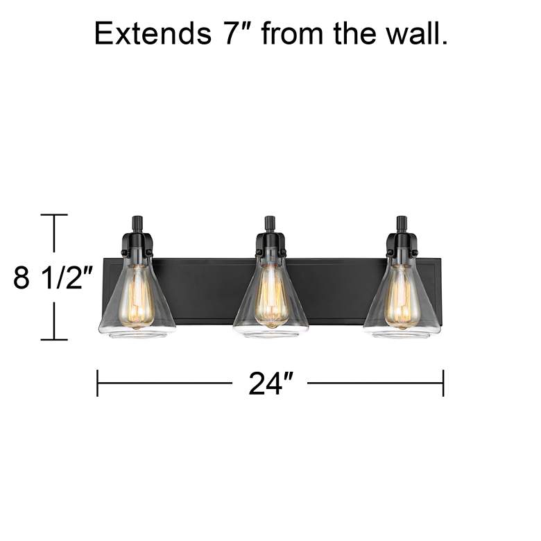 Image 7 Possini Euro Cindy 24" Wide Bronze 3-Light Bath Light more views