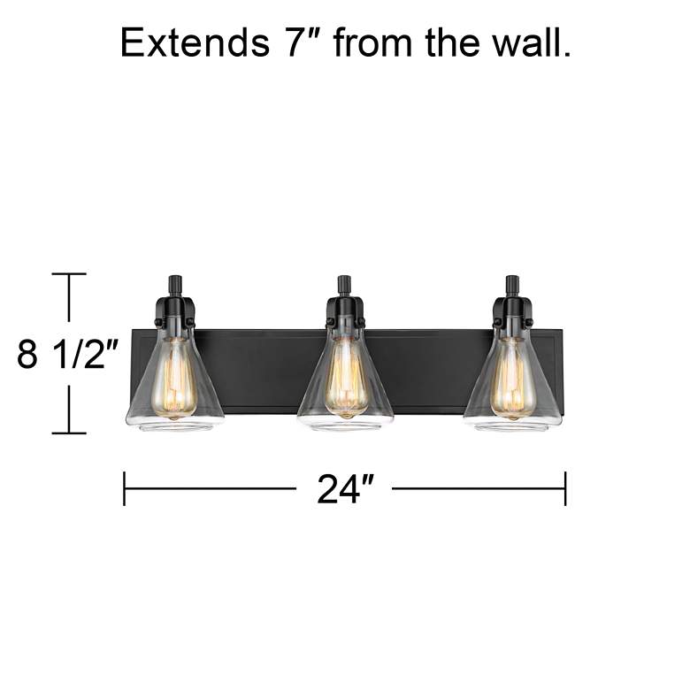 Image 7 Possini Euro Cindy 24 inch Wide Bronze 3-Light Bath Light more views