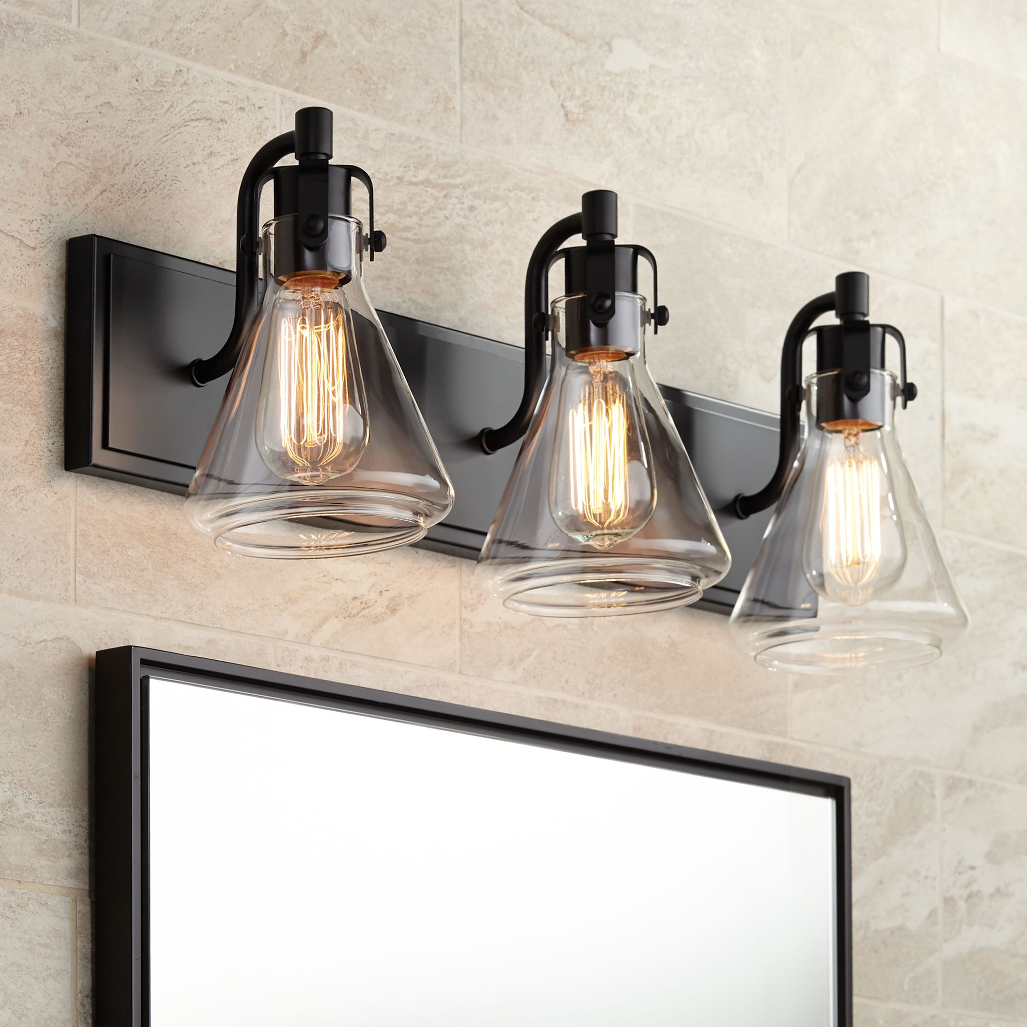 Rustic black 2024 vanity lights