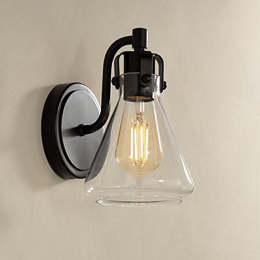 Possini Euro Cindy 8 1/2" High Bronze Beaker Wall Sconce