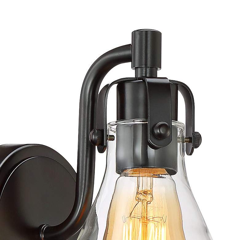 Image 3 Possini Euro Cindy 8 1/2" High Bronze Beaker Wall Sconce more views