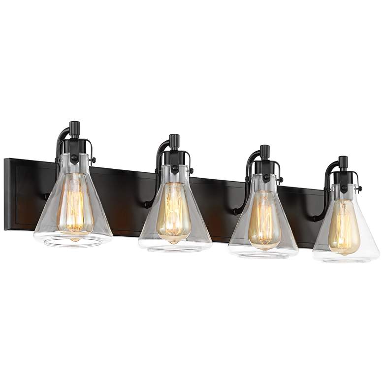 Image 7 Possini Euro Cindy Bath Light with Uttermost Webster Wall Mirror more views