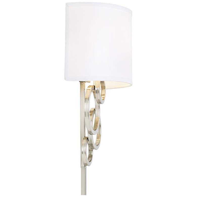 Image 6 Possini Euro Circles 18" Nickel Plug-In Sconces with Smart Sockets more views