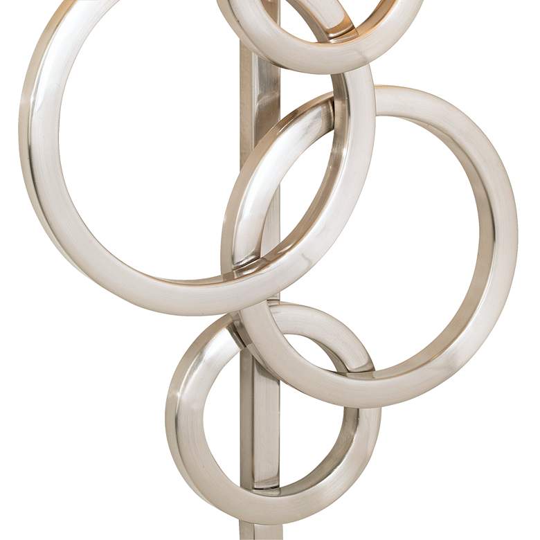 Image 4 Possini Euro Circles Brushed Nickel Plug-In Wall Sconces Set of 2 more views