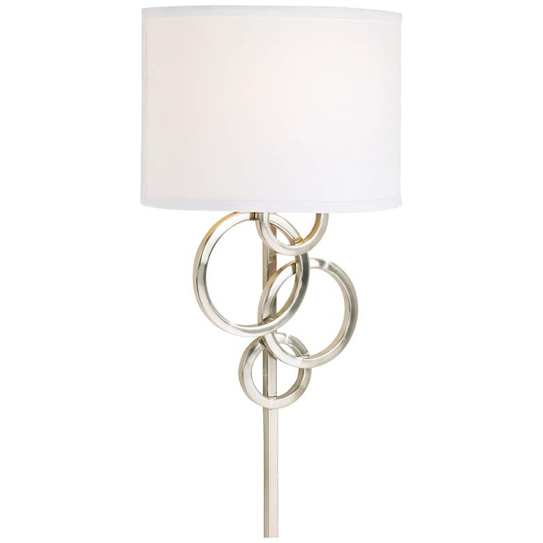 Image 5 Possini Euro Circles Brushed Nickel Plug-In Wall Sconces Set of 2 more views