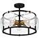 Possini Euro Circles of Glass 15 1/2"W Black Ceiling Light