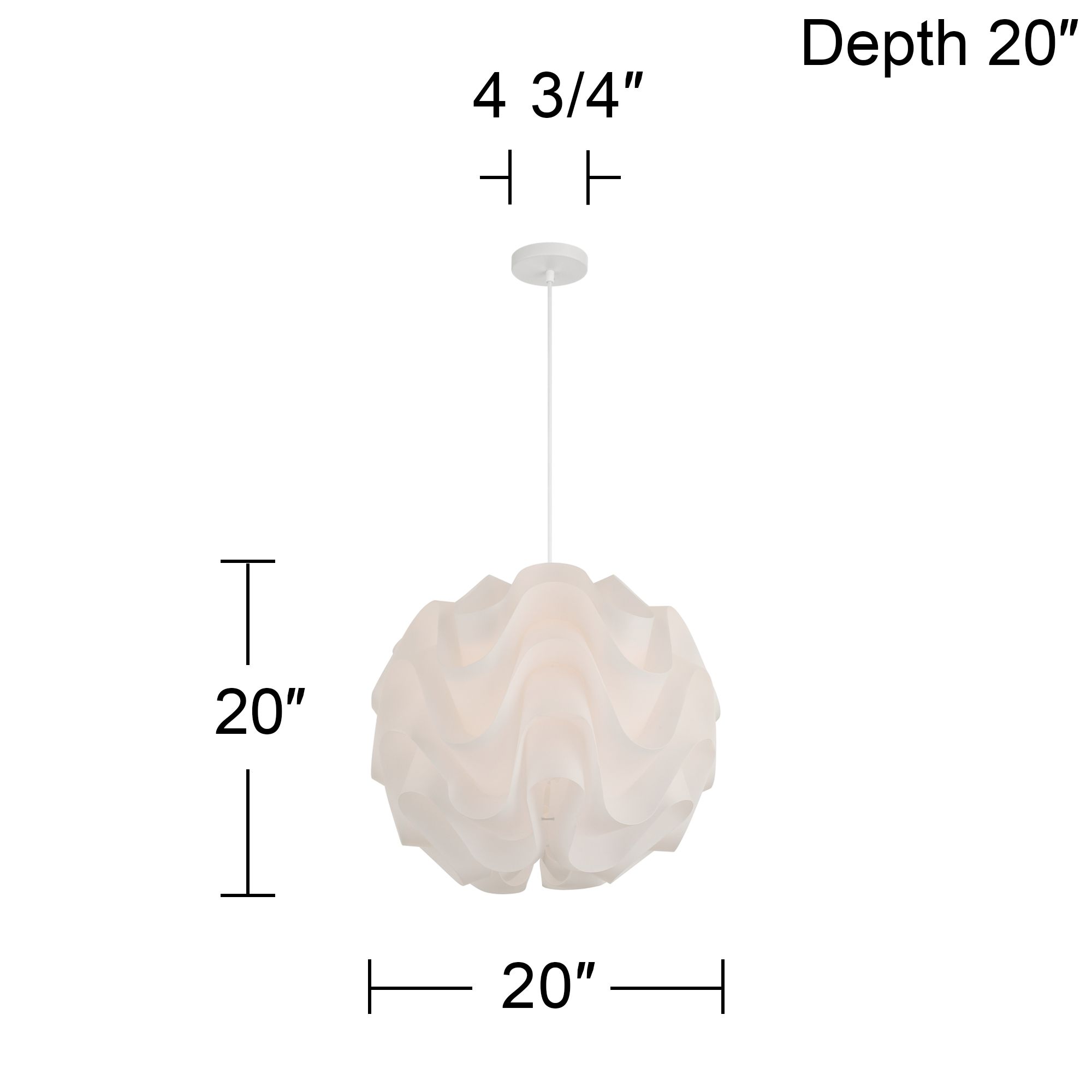 Possini Euro Cirrus 20" Wide White Cloud Orb Pendant Light