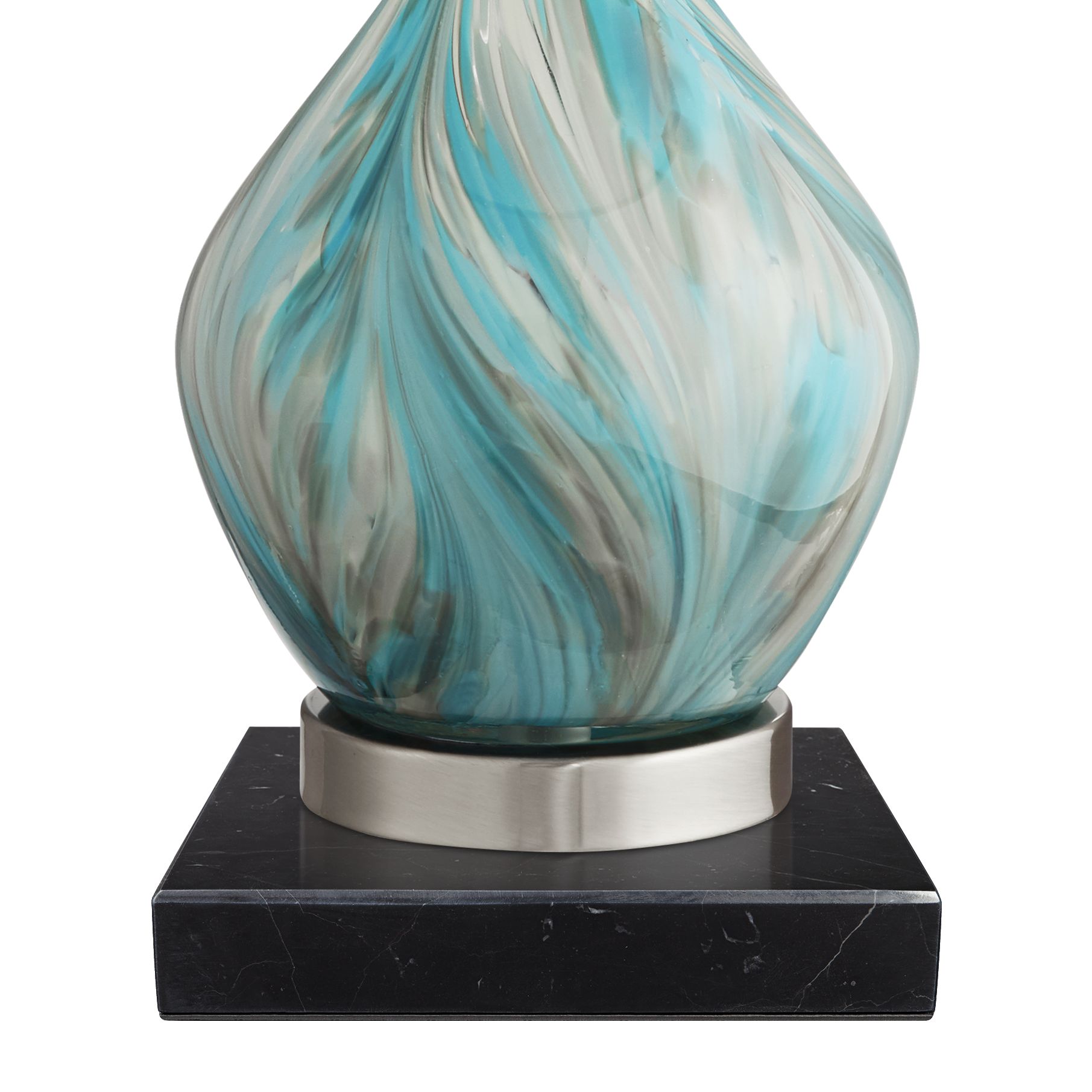 Image 5 Possini Euro Cirrus 22" Vase Table Lamp with Square Black Marble Riser more views