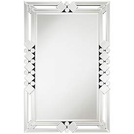 Image2 of Possini Euro Clafia Clear Diamond 26" x 40" Wall Mirror