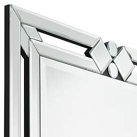 Image3 of Possini Euro Clafia Clear Diamond 26" x 40" Wall Mirror more views