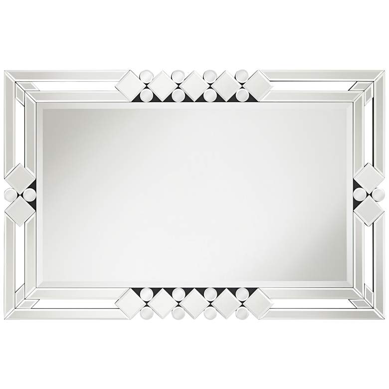 Image 4 Possini Euro Clafia Clear Diamond 26" x 40" Wall Mirror more views