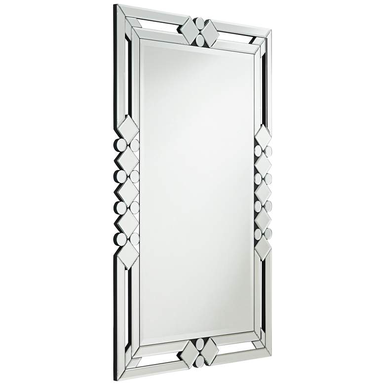 Image 5 Possini Euro Clafia Clear Diamond 26 inch x 40 inch Wall Mirror more views