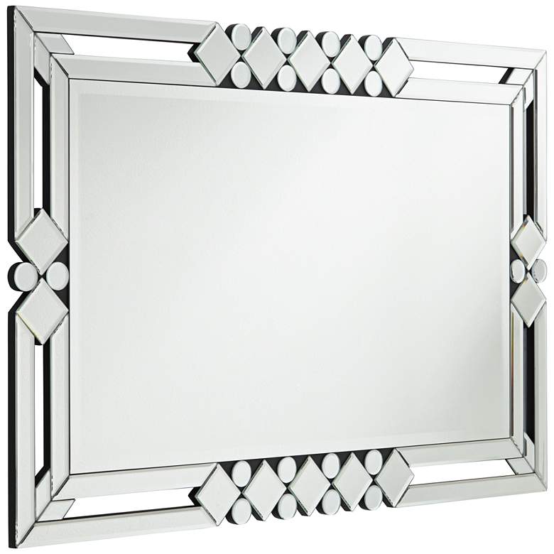 Image 6 Possini Euro Clafia Clear Diamond 26" x 40" Wall Mirror more views