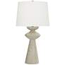 Possini Euro Claire 30" White and Grey Sculptural Modern Table Lamp