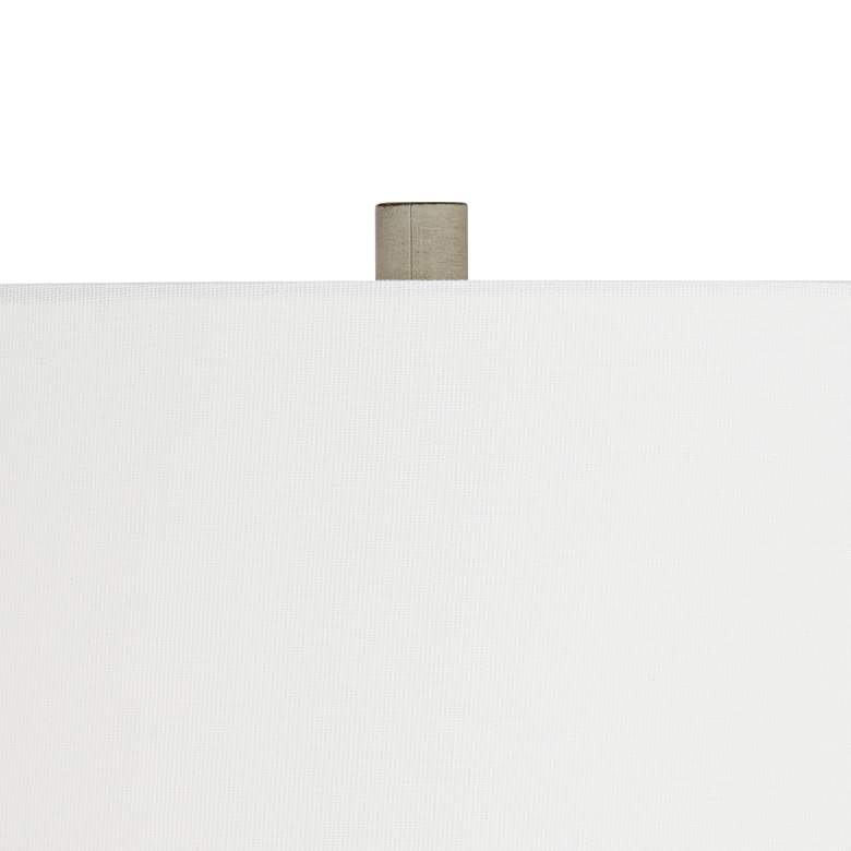 Image 4 Possini Euro Claire 30" White and Grey Sculptural Modern Table Lamp more views