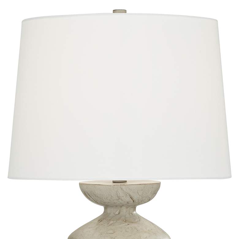Image 5 Possini Euro Claire 30" White and Grey Sculptural Modern Table Lamp more views