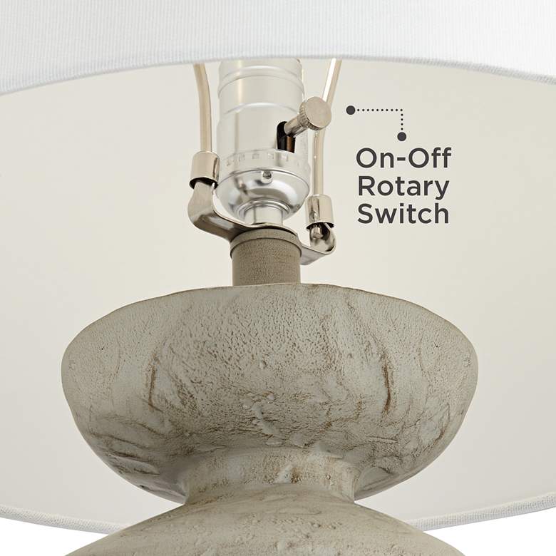 Image 6 Possini Euro Claire 30" White and Grey Sculptural Modern Table Lamp more views