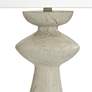 Possini Euro Claire 30" White and Grey Sculptural Modern Table Lamp in scene