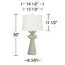 Possini Euro Claire 30" White and Grey Sculptural Modern Table Lamp