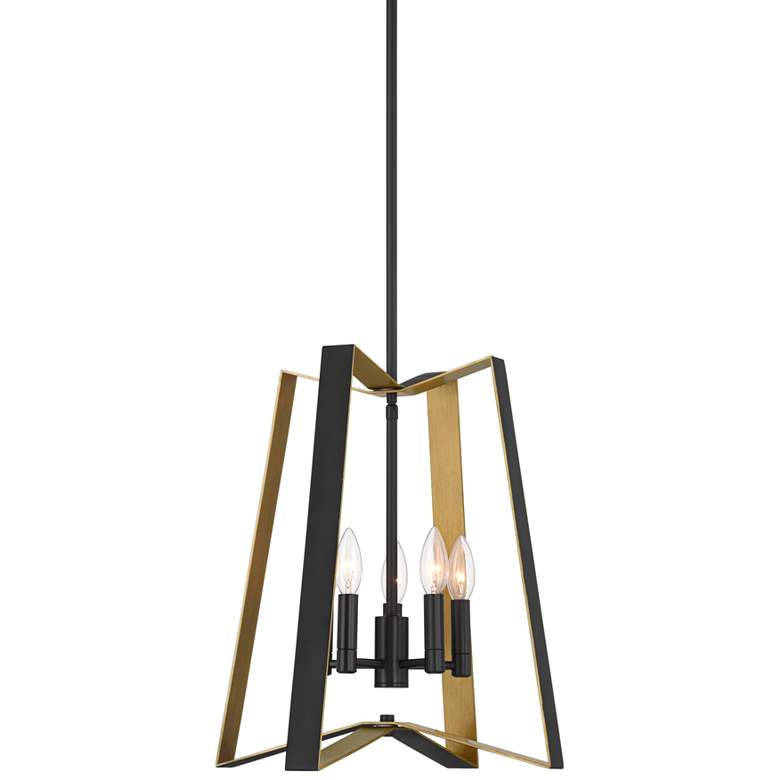 Image 3 Possini Euro Clara 16" Wide Black and Gold 5-Light Pendant