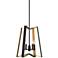 Possini Euro Clara 16" Wide Black and Gold 5-Light Pendant