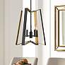 3_Possini Euro Clara 16" Wide Black and Gold 5-Light Pendant