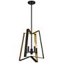 Watch A Video About the Possini Euro Clara 16 Wide Black and Gold 4 Light Pendant