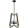 Watch A Video About the Possini Euro Clara 16 Wide Black and Gold 4 Light Pendant
