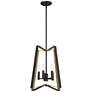 Watch A Video About the Possini Euro Clara 16 Wide Black and Gold 4 Light Pendant