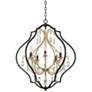 Watch A Video about the Possini Euro Clara Black and Soft Gold 5 Light Chandelier