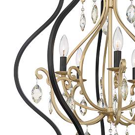 Image3 of Possini Euro Clara 26 1/2" Wide Black and Soft Gold 5-Light Chandelier more views