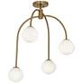 3_Possini Euro Clara 26" Wide Warm Brass 4-Light Ceiling Light