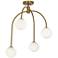 Possini Euro Clara 26" Wide Warm Brass 4-Light Ceiling Light
