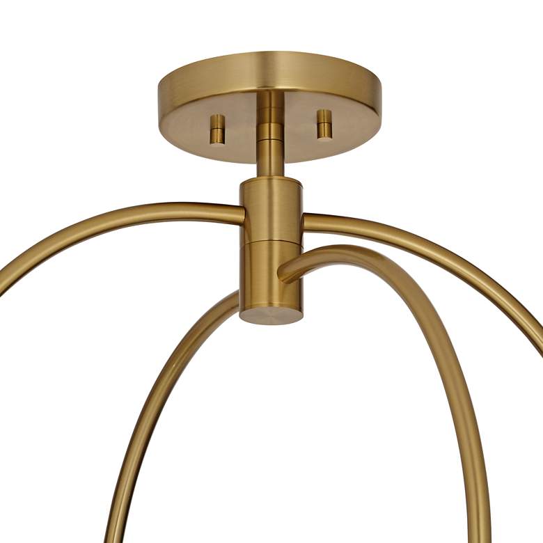 Image 5 Possini Euro Clara 26" Wide Warm Brass 4-Light Ceiling Light more views
