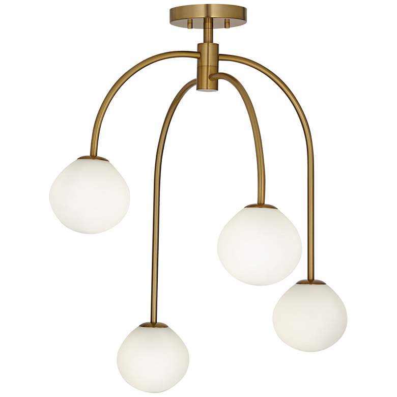 Image 6 Possini Euro Clara 26" Wide Warm Brass 4-Light Ceiling Light more views