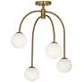 6_Possini Euro Clara 26" Wide Warm Brass 4-Light Ceiling Light more views