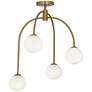 7_Possini Euro Clara 26" Wide Warm Brass 4-Light Ceiling Light more views
