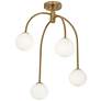 Possini Euro Clara 26" Wide Warm Brass 4-Light Ceiling Light in scene
