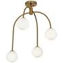 Possini Euro Clara 26" Wide Warm Brass 4-Light Ceiling Light in scene