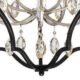 Image5 of Possini Euro Clara 27" Black and Antique Silver 5-Light Chandelier more views