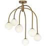 2_Possini Euro Clara 27" Wide Warm Brass 6-Light Ceiling Light