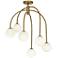 Possini Euro Clara 27" Wide Warm Brass 6-Light Ceiling Light