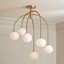 1_Possini Euro Clara 27" Wide Warm Brass 6-Light Ceiling Light