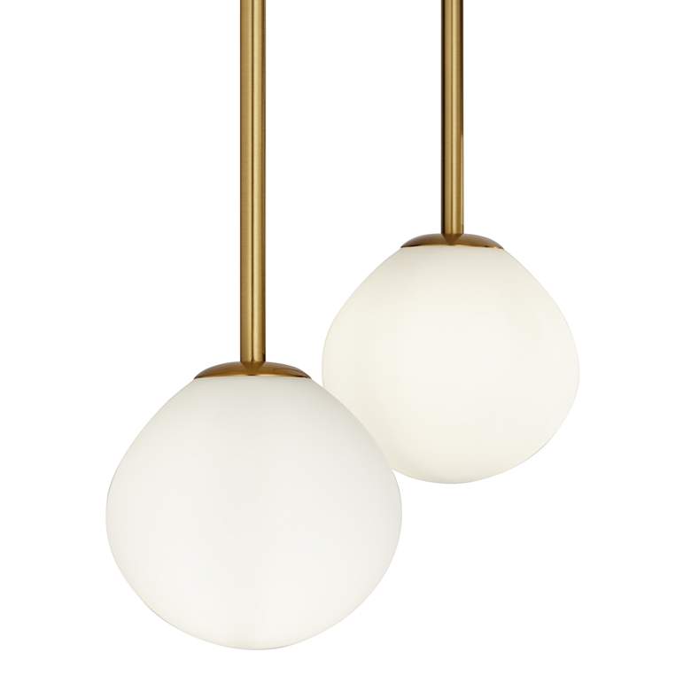 Image 3 Possini Euro Clara 27" Wide Warm Brass 6-Light Ceiling Light more views