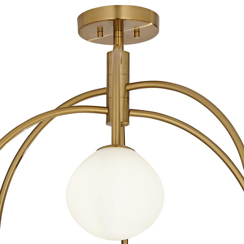 Image 4 Possini Euro Clara 27" Wide Warm Brass 6-Light Ceiling Light more views